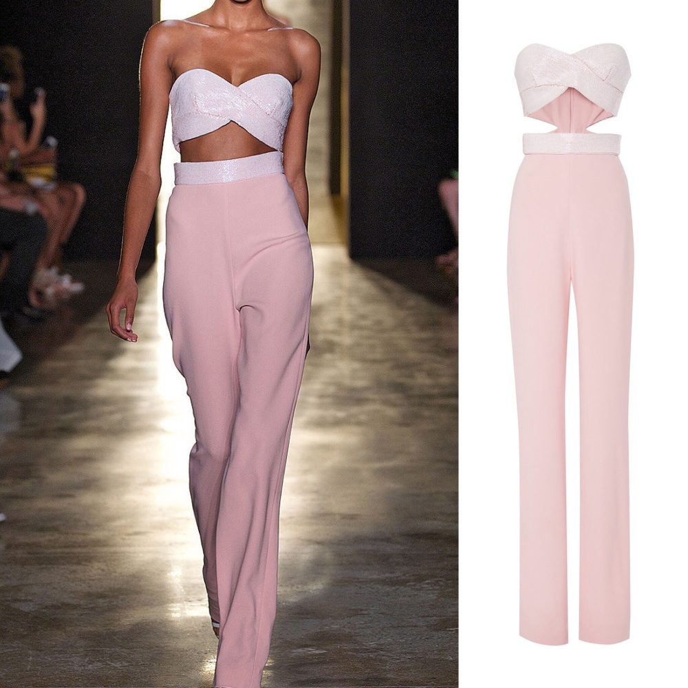 Cushie Et Ochs Desert Rose Beaded Jumpsuit Small